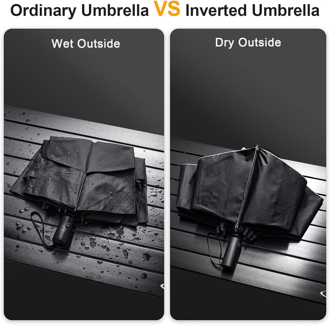 G4Free 54 Zoll Regenschirm Sturmfest Klein mit UPF 50+ UV-Schutz & Auf-Zu-Automatik & Sturmfest & Ko