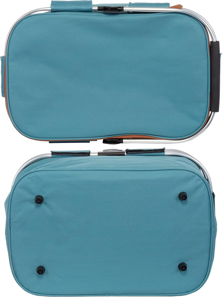 Brandsseller Einkaufskorb 26 Liter Faltbarer Kühlkorb mit Deckel Einkaufstasche Picknickkorb mit Rei