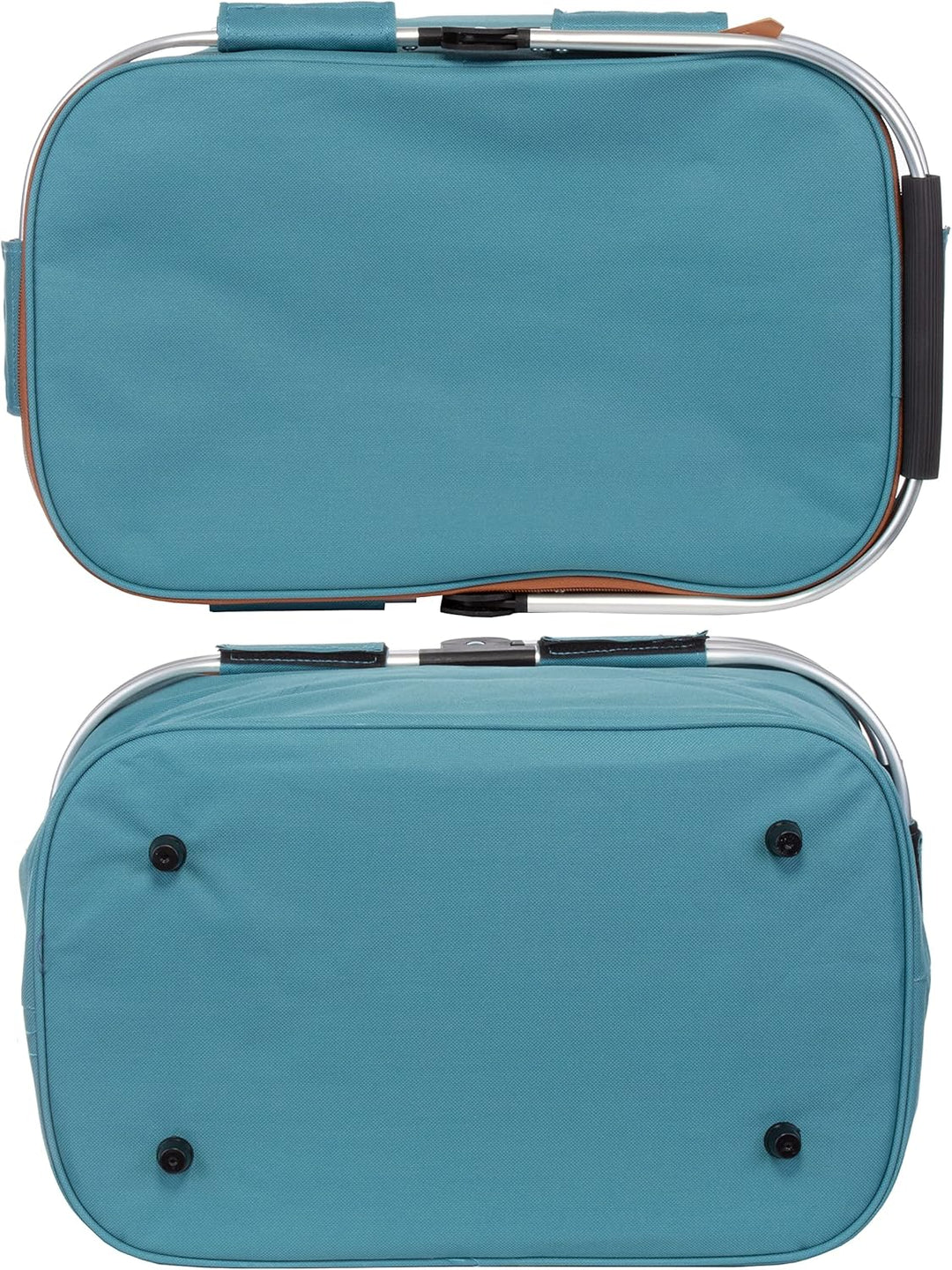 Brandsseller Einkaufskorb 26 Liter Faltbarer Kühlkorb mit Deckel Einkaufstasche Picknickkorb mit Rei