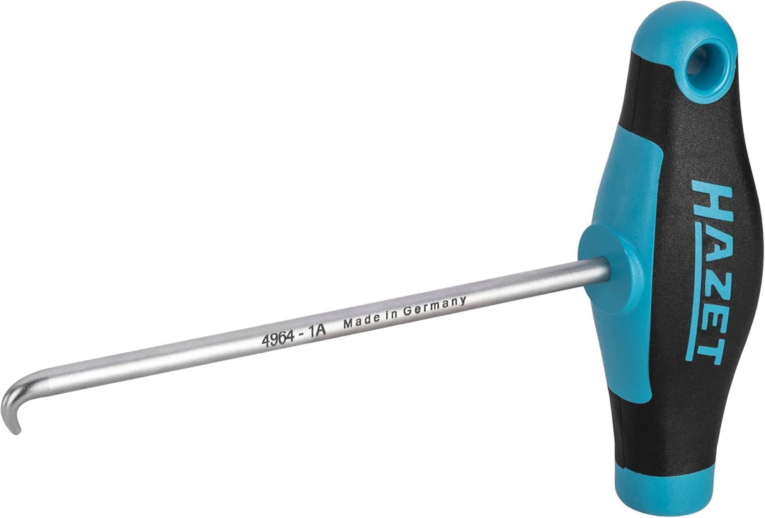 HAZET 4964-1A Zugfeder-Montage-Werkzeug, 162 mm Länge, für Aus- und Einbau der Handbremsbacken-Zugfe