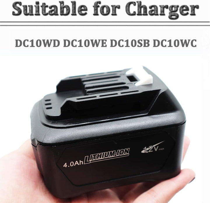 GOLEMON® 12V 2X 4,0 Ah BL1041B Akku mit Ladegerät DC10WD Für BL1016 Bl1021B BL1020B BL1040B Erset Fü