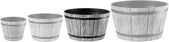 KADAX Blumentopf, Blumenkübel aus Kunststoff, runder Pflanzkübel, Innen- und Aussenbereich, Übertopf