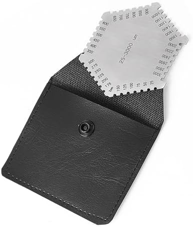 5 Stück Edelstahl-Nassfilmkamm 25-3000 um Dickenmessgerät mit Schwarzem Gehäuse, Zur Schichtdickenme