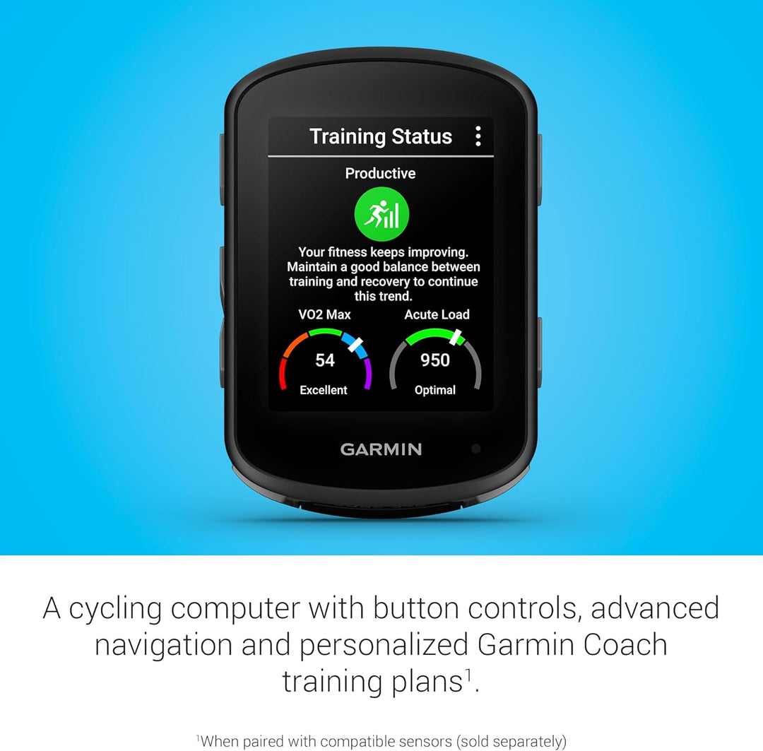 Garmin Edge 540, kompakter GPS-Fahrradcomputer mit Tastensteuerung, gezieltem adaptivem Coaching, fo