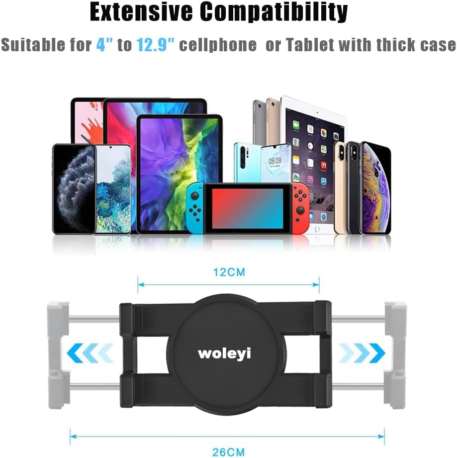 Getränkehalter Auto Tablet Halterung, woleyi PKW LKW Becherhalter Tablet Handyhalter mit Verstellbar