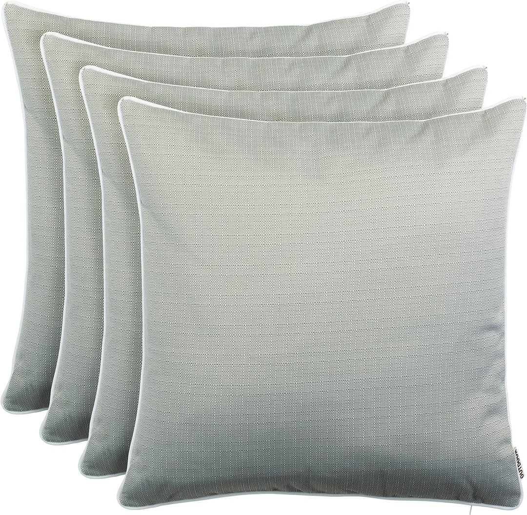 Brandsseller Outdoor Garten Kissen Dekokissen Leinenoptik strukturiert Schmutz- und Wasserabweisend