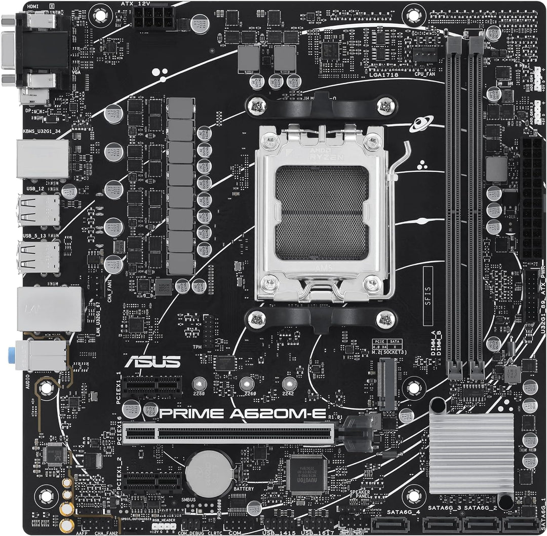 ASUS Prime A620M-E-CSM Mainboard Sockel AMD A620 (Ryzen 7000, Micro-ATX, DDR5 Speicher, PCIe 4.0, BI