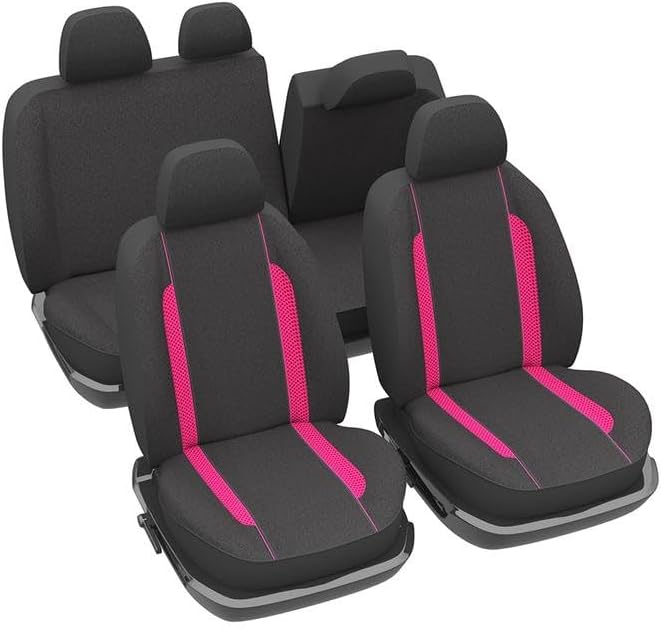 DBS - Autositzbezüge | Schonbezüge - PKW/Auto - Rosa - Universal - rutschfest - Waschbar, Rosa