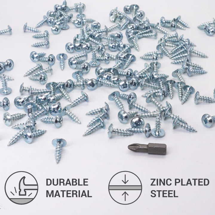 (1100 Stück) verzinkter Stahl 4,5 x 16 mm Holzschrauben, Metallschrauben, modifizierter Halsspannkop