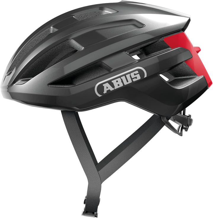 ABUS Rennradhelm PowerDome - leichter Fahrradhelm mit cleverem Belüftungssystem und aerodynamischem