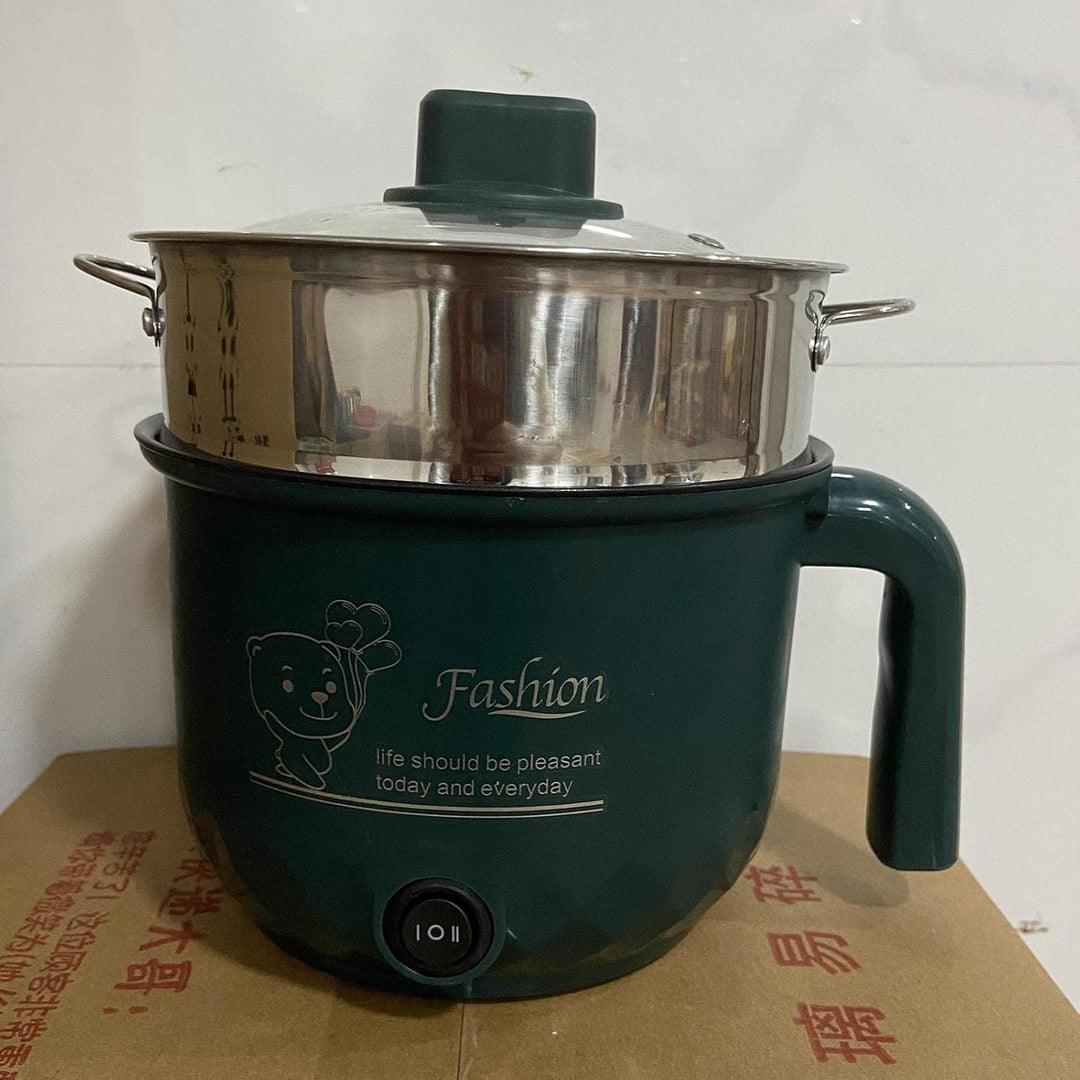 perfk Elektrische Töpfe Elektrischer Reiskocher Antihaft-Mehrzweck-2-Gang-1,8-Liter-Ramen-Kocher-Küc