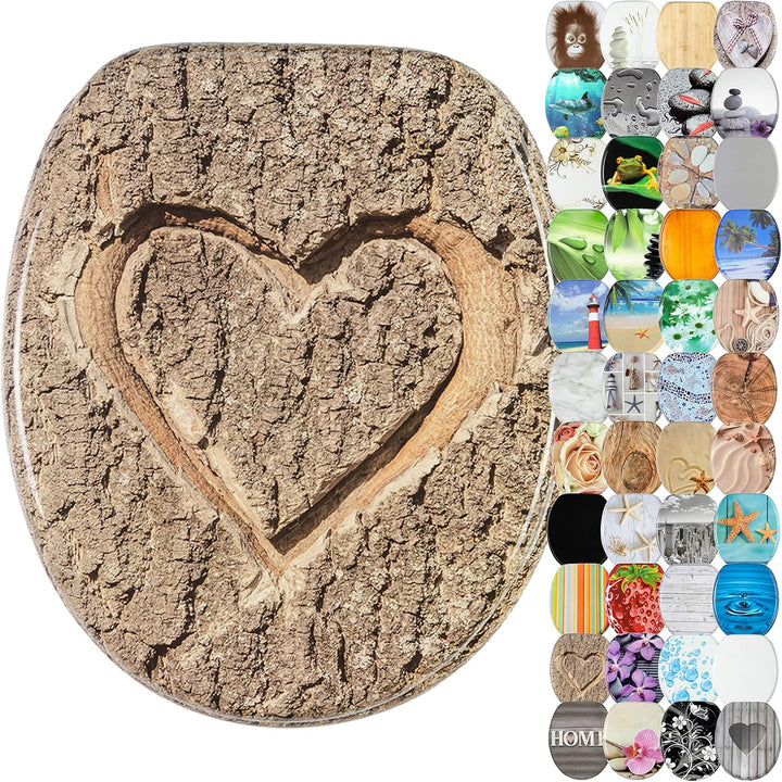 Sanilo WC-Sitz mit Absenkautomatik I Hochwertiger Toilettensitz aus Holz I Toilettendeckel in versch