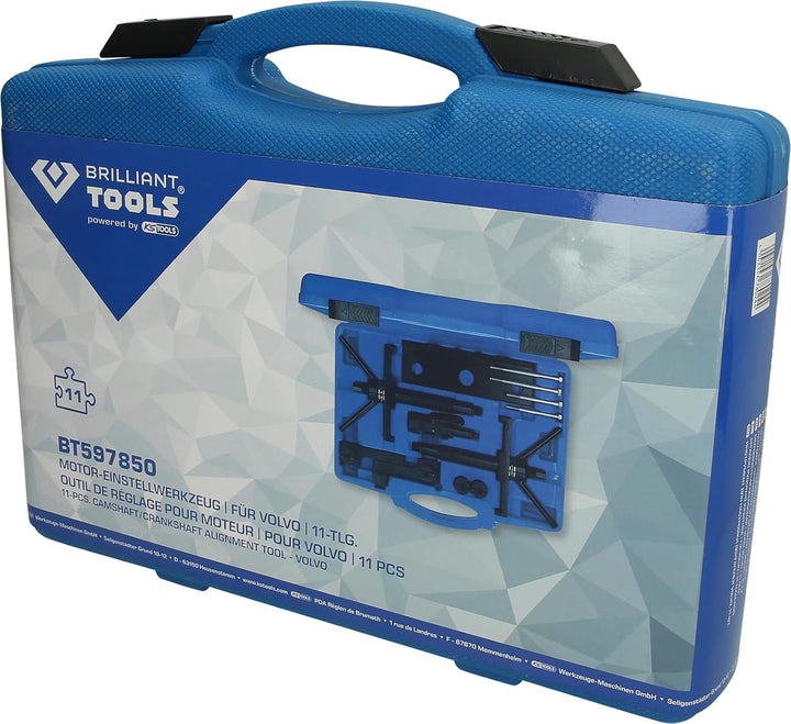 BRILLIANT TOOLS BT597850 Motor-Einstellwerkzeug-Satz für Volvo 4-/5-/6-Zylinder bis 2006 [Powered by