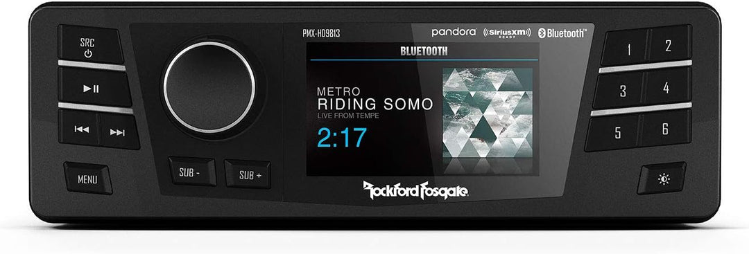 Rockford Fosgate PMX-HD981 | Autoradio für Harley-Davidson Motorräder mit Bluetooth und 3' TFT Displ