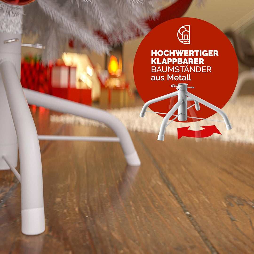 CASARIA® Weihnachtsbaum künstlich 150cm dichte Spitzen schneller Aufbau Metallständer naturgetreu sc
