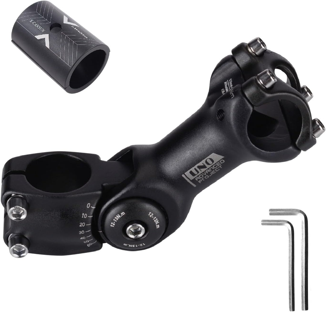 BESNIN MTB Vorbau 0-60° 31.8mm Fahrrad Vorbau verstellbar MTB 90mm/110mm/120mm/130mm Mountainbike Le