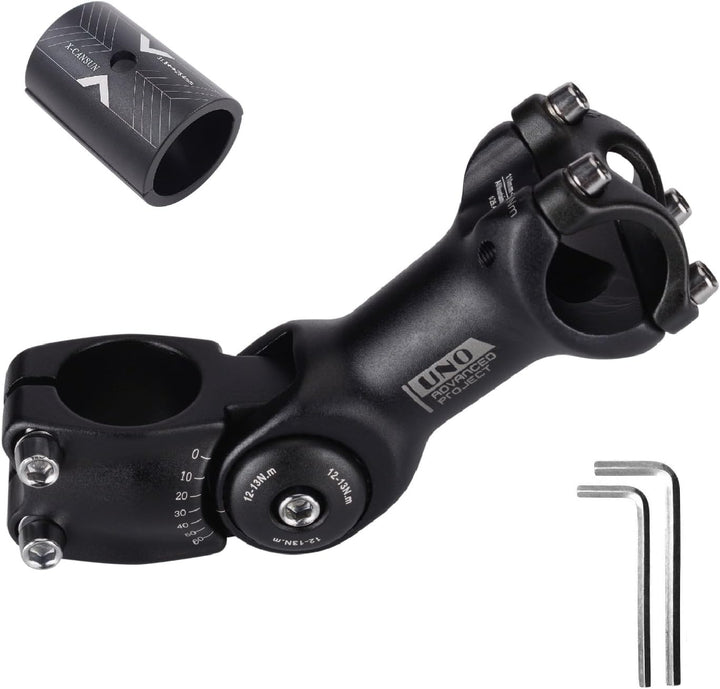BESNIN MTB Vorbau 0-60° 31.8mm Fahrrad Vorbau verstellbar MTB 90mm/110mm/120mm/130mm Mountainbike Le