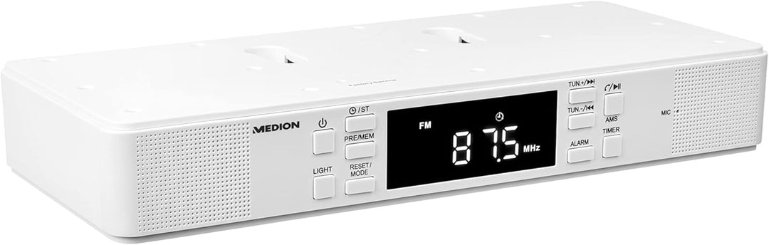 MEDION E66550 Küchen Unterbauradio mit Bluetooth-Funktion (PLL UKW Radio, Freisprechfunktion, 2 x 2,