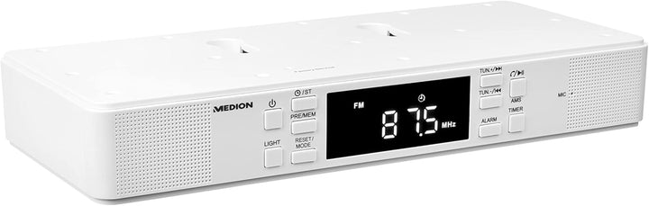 MEDION E66550 Küchen Unterbauradio mit Bluetooth-Funktion (PLL UKW Radio, Freisprechfunktion, 2 x 2,