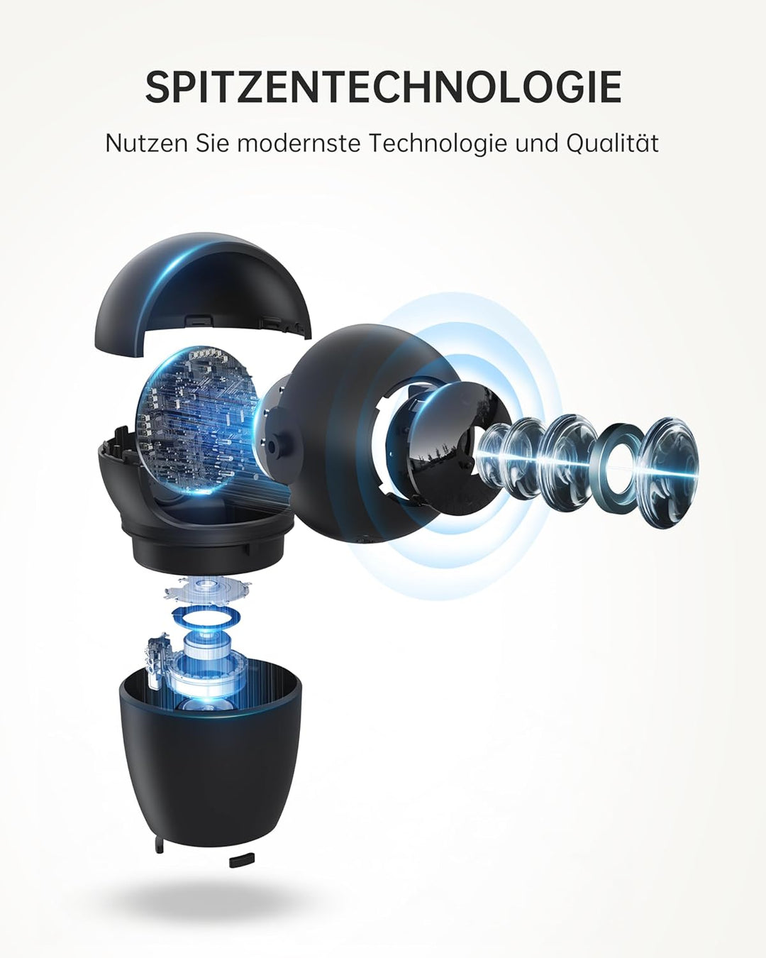 CZEview 3K 5MP Überwachungskamera Innen, 2,4/5Ghz Dual-Band WLAN Kamera Überwachung Innen, Hundekame