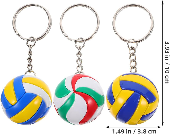 CLISPEED 15 Pcs Volleyball Schlüsselanhänger Übung Zubehör Rucksack Zubehör Volleyball Schlüsselanhä
