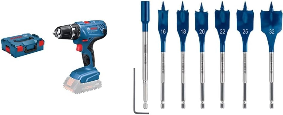 Bosch Professional 18V System Akku-Schlagbohrschrauber GSR 18V-21 (ohne Akkus, in L-BOXX 136) + 7x E