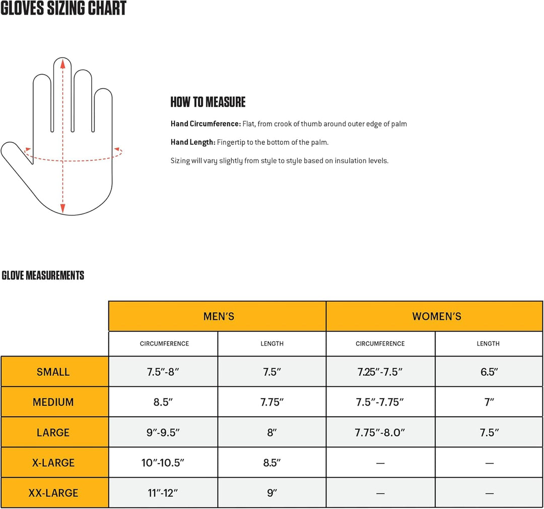 Carhartt Herren W.P. Wasserdichter isolierter Handschuh S (1er Pack) Schwarz, S (1er Pack) Schwarz