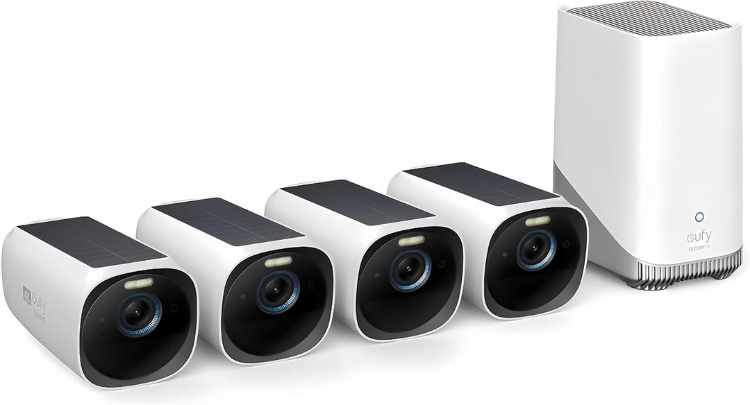 eufy Security S330 eufyCam 3, überwachungskamera aussen, 4K kabellose überwachungskamera solar 4+1 m