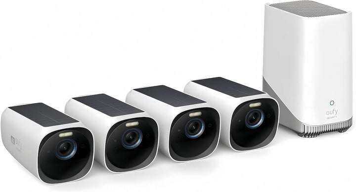 eufy Security S330 eufyCam 3, überwachungskamera aussen, 4K kabellose überwachungskamera solar 4+1 m