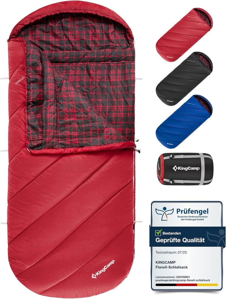 KingCamp XXL Schlafsack Campingschlafsack 3 Jahreszeiten Übergrösse für Erwachsene Outdoor Rucksackr