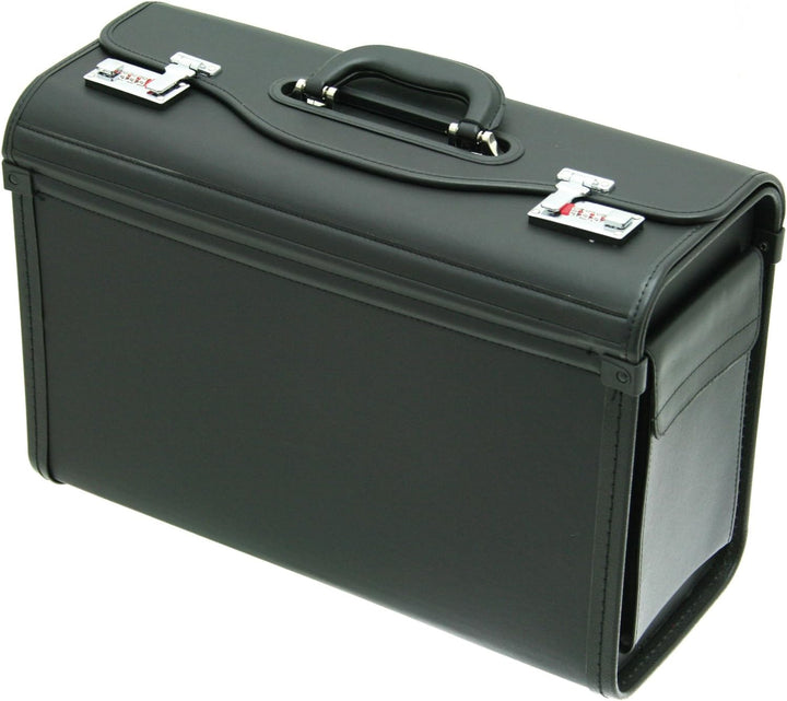 Bowatex Pilotenkoffer Aktenkoffer Dokumenten Koffer 49 cm gross Schwarz