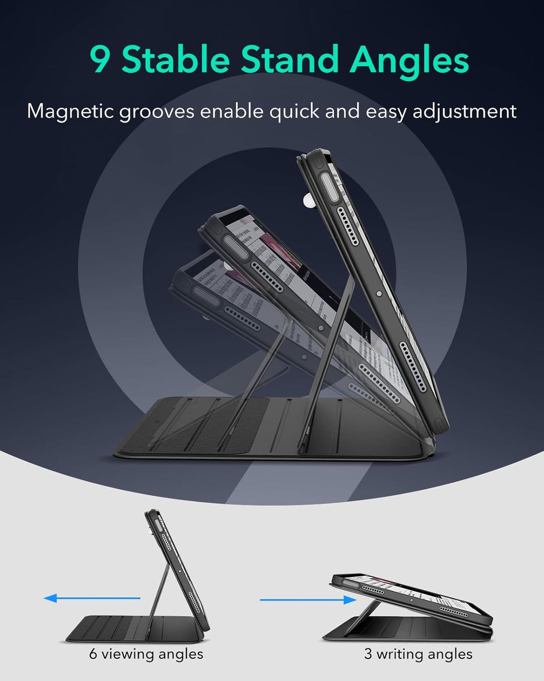 ESR für iPad Air 2022 Hülle, iPad Air 5 Hülle, iPad Air 4 2020, 10,9" Case, abnehmbare magnetische A