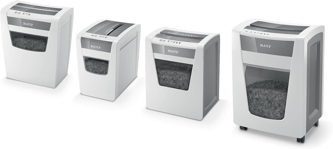 Leitz IQ Home Office Aktenvernichter, 12-10 Blatt Kapazität (70-80 g/m²), Partikelschnitt, Sicherhei