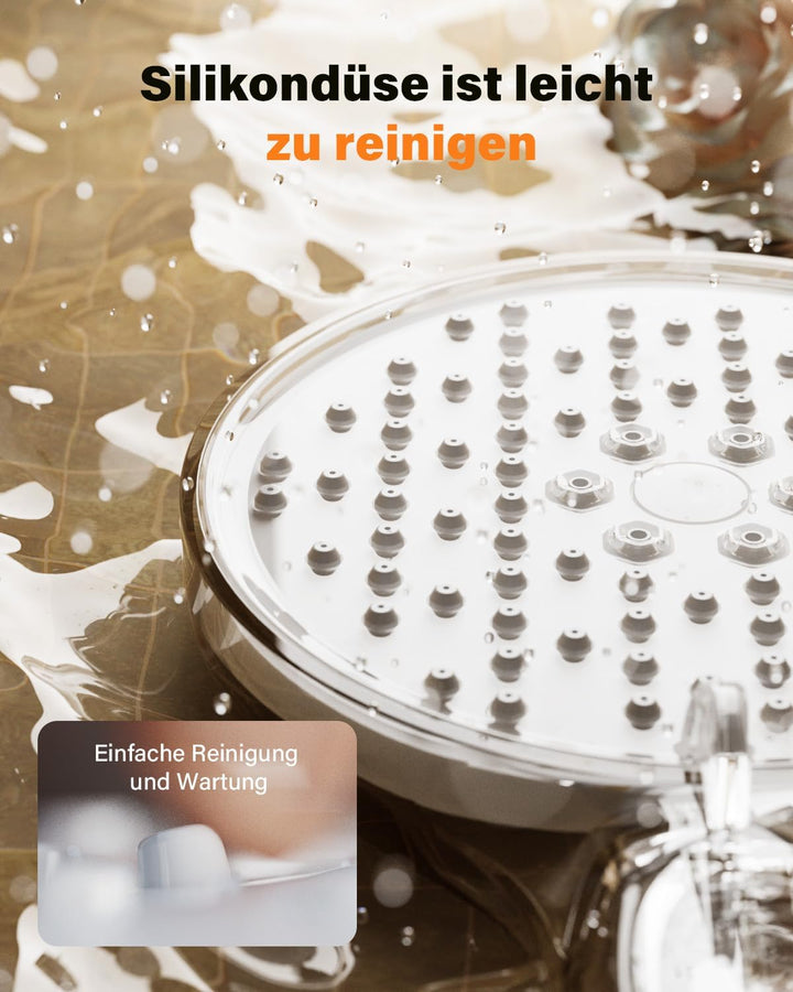 Cobbe Duschkopf Wassersparender, Hochdruck Handbrause mit 3 Strahlarten, Duschbrause Gross, Brauseko