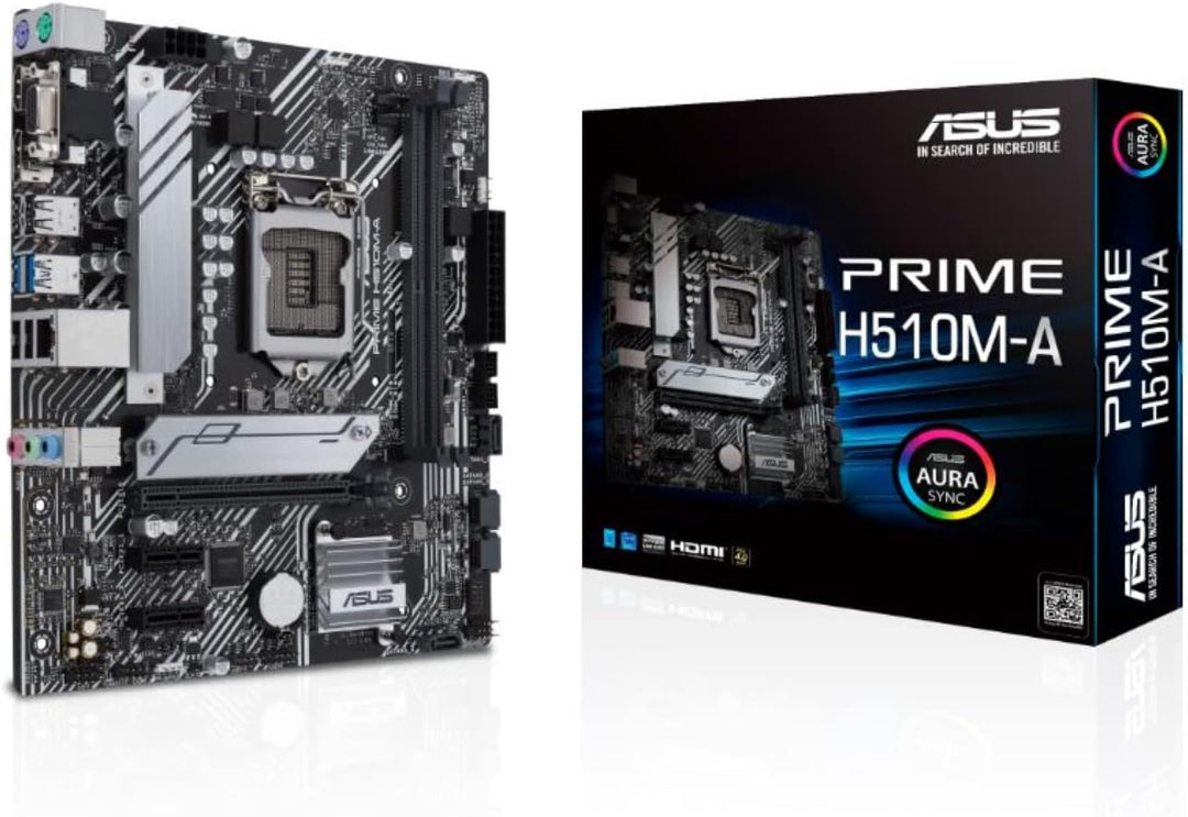 ASUS Prime H510M-A Gaming Mainboard Sockel Intel LGA1200 (mATX, M.2, USB 3.2 Gen 1 Typ-A, Intel 1Gbi