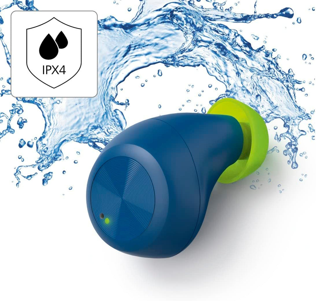Hama Bluetooth Kopfhörer Spirit Chop IPX4 (True Wireless In Ear blau, kabellos, mit USB C Ladebox) d