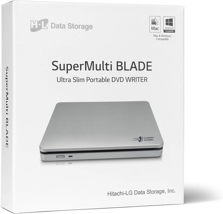 Hitachi-LG GP70 External DVD Drive, Slim Portable DVD Player/Writer for Laptop, Desktop PC, USB 2.0,