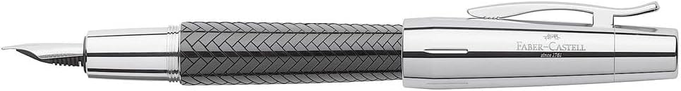Faber-Castell 148241 - Füllfederhalter e-motionl Edelharz Parkett, Feder: F, inklusive Geschenkverpa