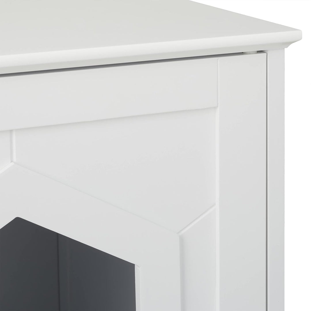 Relaxdays Katzenschrank, grosser Eingang, Magnettür, Rückseite mit Luftlöchern, HBT: 52 x 48 x 53 cm