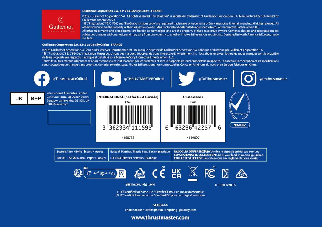 Thrustmaster T248 Force Feedback Racing Wheel und Pedalset für PS5 / PS4 / PC Playstation | PC T248