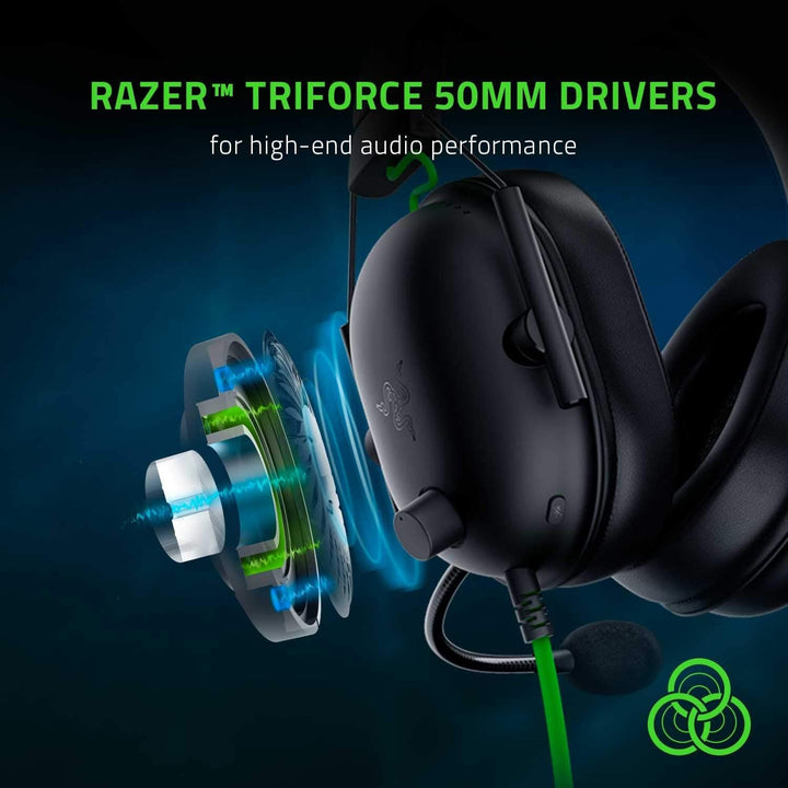 Razer BlackShark V2 X Gaming-Headset: 7.1 Surround Sound – 50 mm Treiber – Memory-Schaumstoff-Kissen