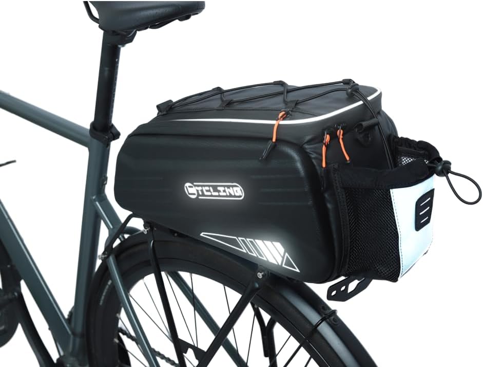 HOMPER Fahrradtaschen,wasserdichte Gepäckträgertasche Fahrrad Kofferraumtasche,9L Eva Berg Fahrrad R