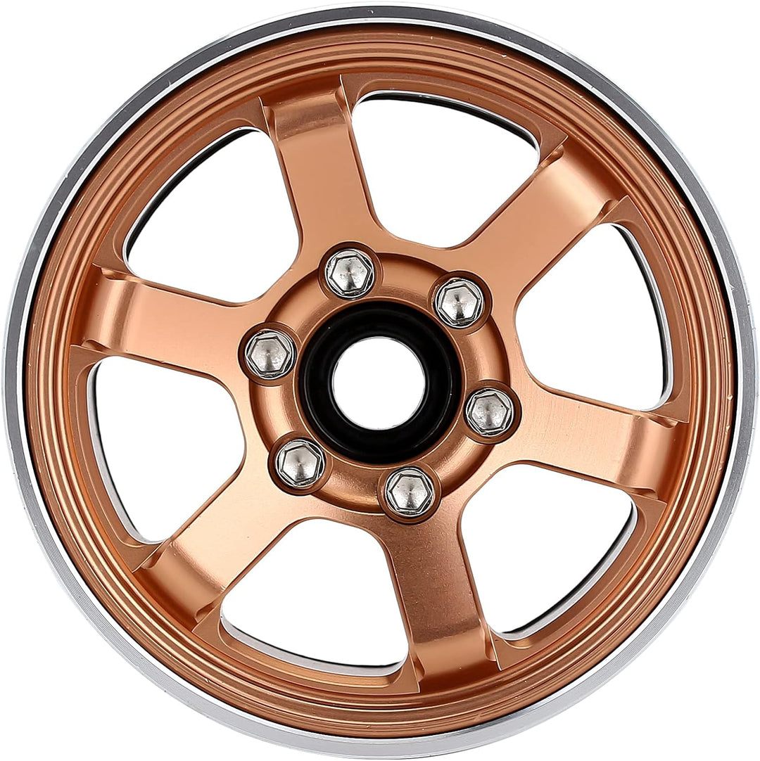 INJORA Crawler Felgen 1,9inch Beadlock Felgen 6-Spokes Räder für 1:10 RC Crawler Axial SCX10 Pro VS4