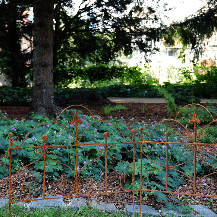 Gerry Beetzaun Zaun Zaunelement Gartenzaun Rankhilfe Stütze Pflanzen Schmetterling Eisen Rost Deko 5