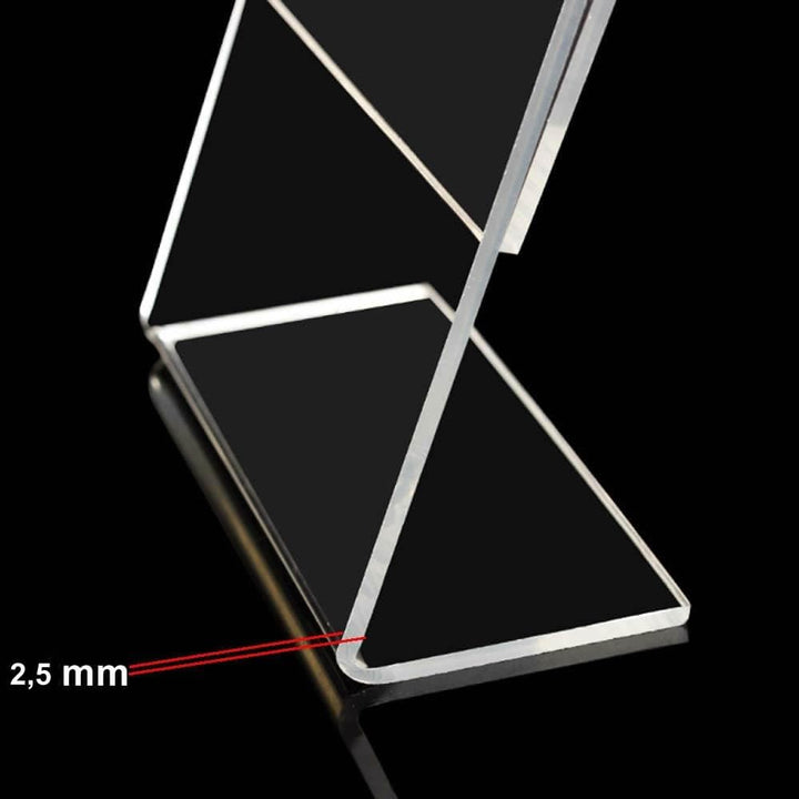 TUKA 10X A4 Hoch Acryl Anzeige-Ständer Plakataufsteller, Tischaufsteller Schräg L-Ständer, Prospekts