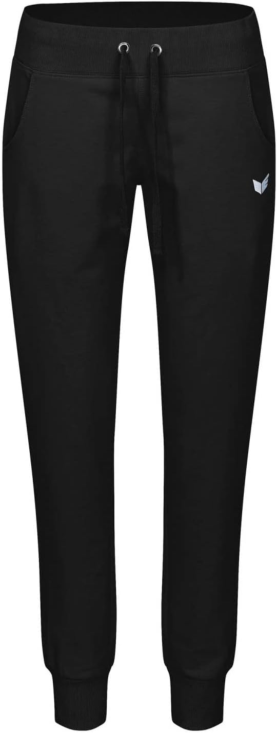 Erima Damen Trainingshose Sweatpants with Cuff 34 Schwarz, 34 Schwarz