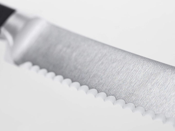 WÜSTHOF Classic Messersatz mit 3 Messern, Schwarz,silber Koch-, Brot- und Gemüsemesser, Koch-, Brot-