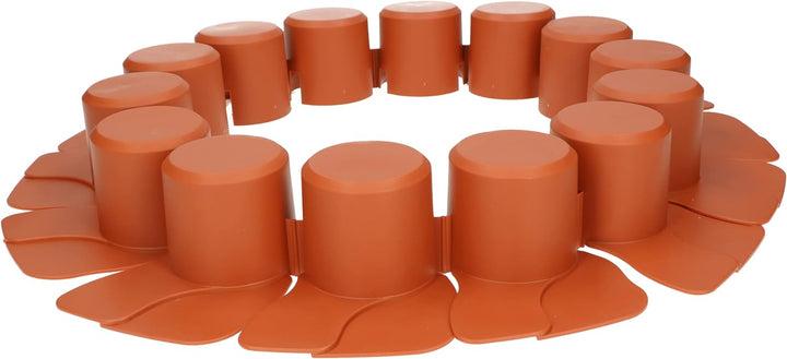 KOTARBAU® Garten-Palisade 60mm x 4,05m Ziegelrot zum Abgrenzen von Rasen und Gehwegen, Ziegelrot
