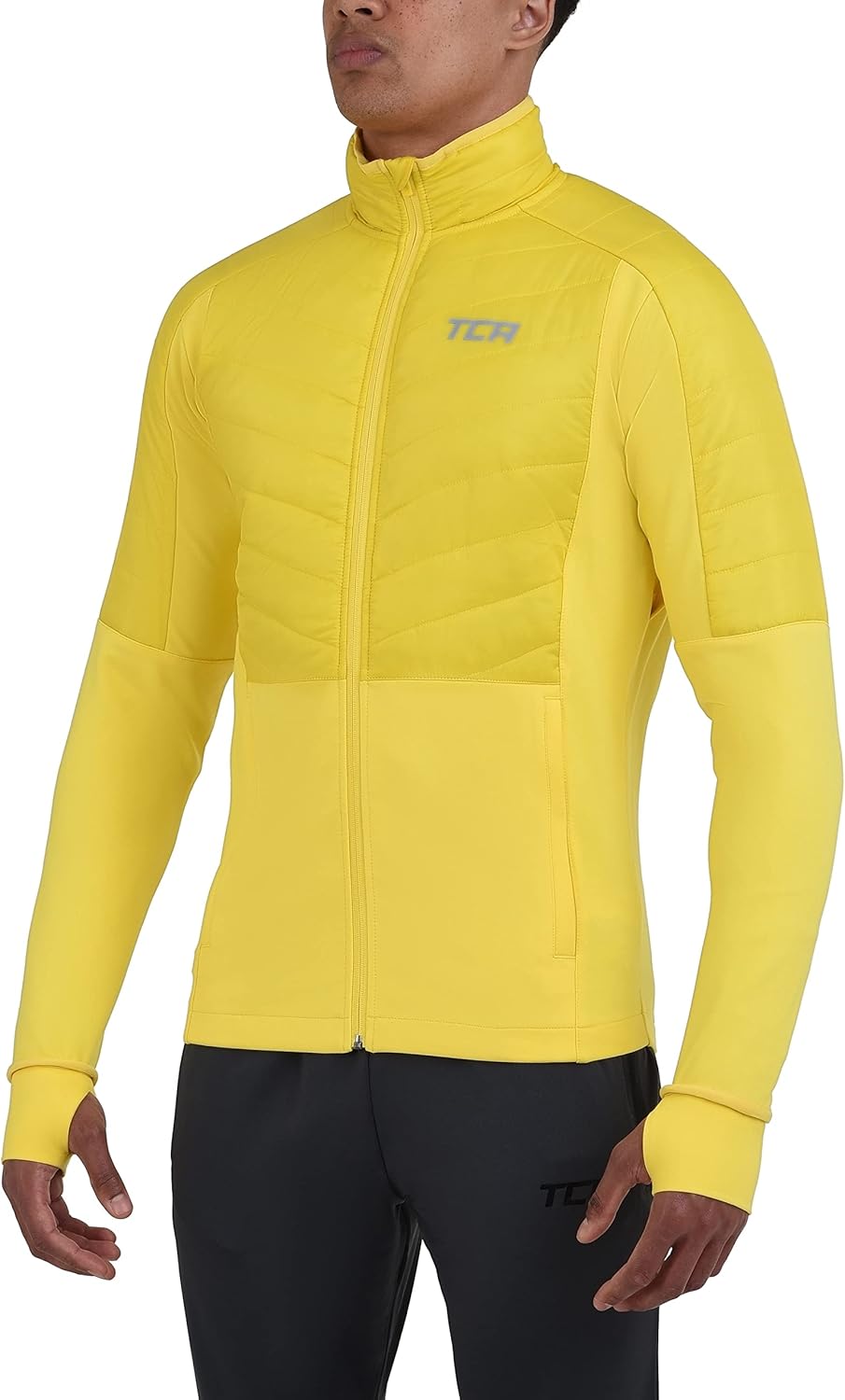 TCA Herren Excel Runner ganzjährige, leichte, wasserabweisende verstaubare Laufjacke S Gelb, S Gelb