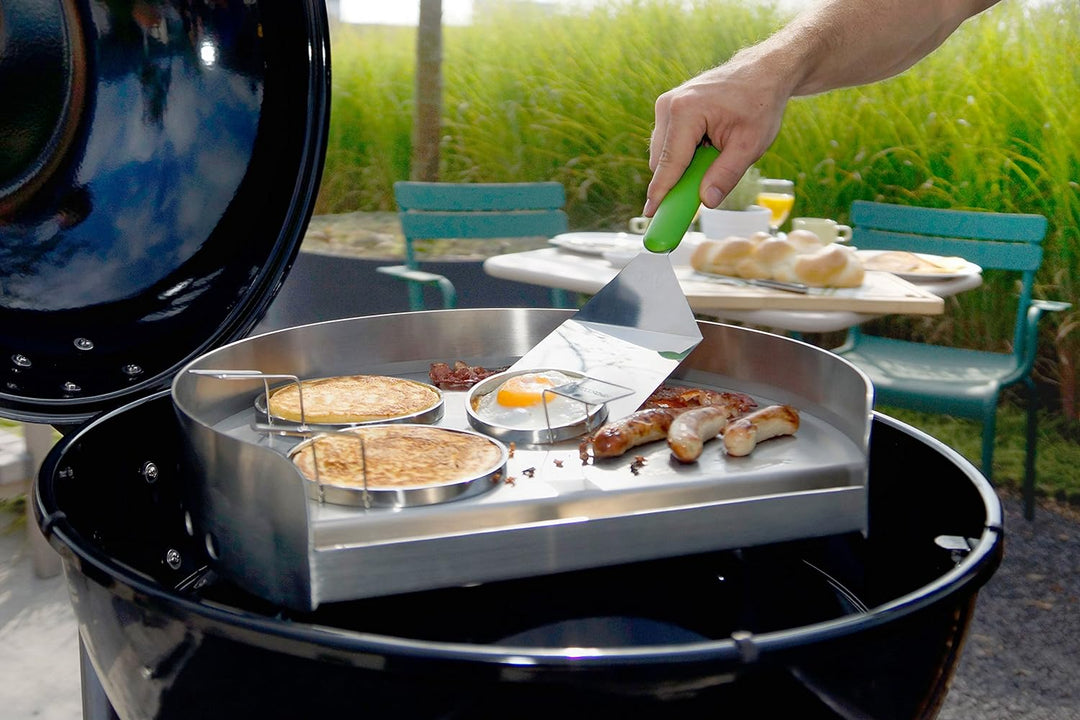 Outdoorchef Grillzubehör, Plancha Grillplatte, silber, 41x34,8x8,2 cm, 18.211.98 L Edelstahl Single,